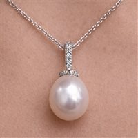 Necklace Comete Woman in White Gold Perla GLP333 - GLP333